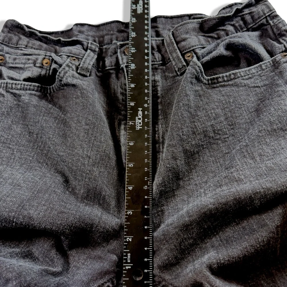 Levis 505 Regular Fit Jeans Mens 33x32 Faded Black Straight Leg Denim 00505-1469